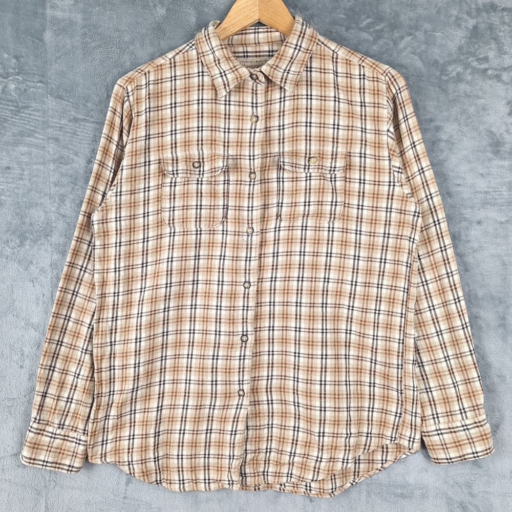 Vtg Abercrombie & Fitch Shirt Mens Small Y2K Flannel Preppy Plaid Button Western